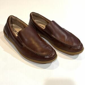 Born Hand Crafted Mens Size 10.5 M Brown Leather Loafers Comfort Slip On Shoes